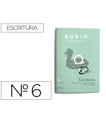 Cuaderno rubio caligrafia nº 6